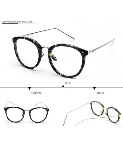 Vintage Round Clear Glasses Non-Prescription Eyeglasses Blue Light Blocking Glasses Computer Work for Women Men - C4199GTDXH5...