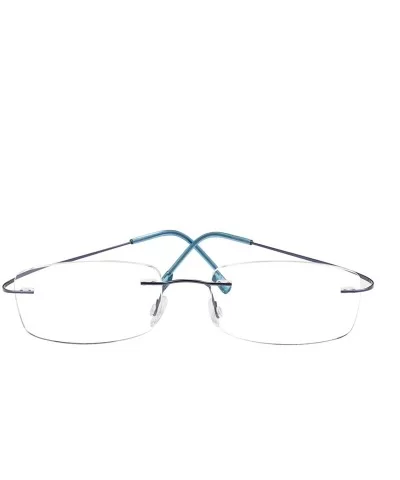 Memory Titanium Frameless Lightweight Reading Glasses Hingeless Flexibled Frames for Mens Womens - Blue - CK18QRLG3AY $17.34 ...