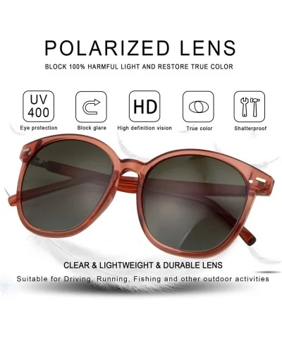 Oversize Polarized Sunglasses-UV400 Protection-Retro for Men/Women - Laus Unique_c3_grey - CI18W7RNNIL $35.18 Oversized