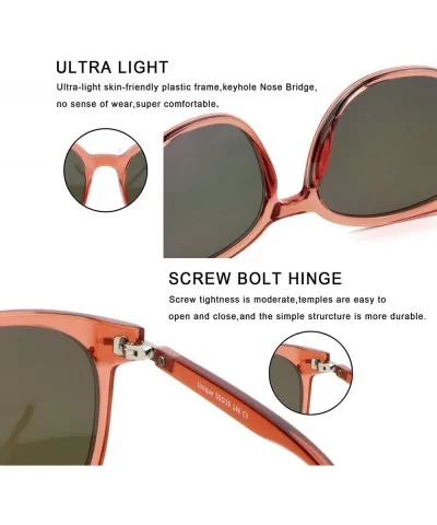 Oversize Polarized Sunglasses-UV400 Protection-Retro for Men/Women - Laus Unique_c3_grey - CI18W7RNNIL $35.18 Oversized