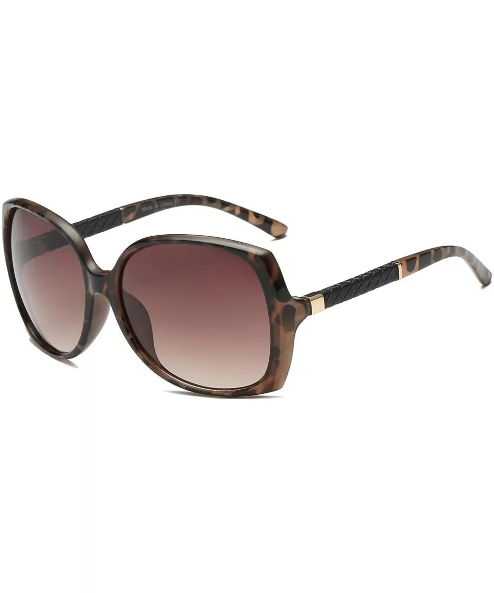 Women Fashion Oversized Sunglasses - Tortoise - CT18WQ6YAHO $30.87 Goggle