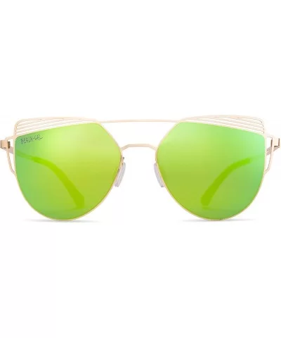 Women's Sunglasses - Lightweight Designer Aviator Sport and Fashion - Metallic Flax - CI18DZY4ATI $87.35 Sport