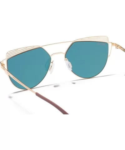 Women's Sunglasses - Lightweight Designer Aviator Sport and Fashion - Metallic Flax - CI18DZY4ATI $87.35 Sport