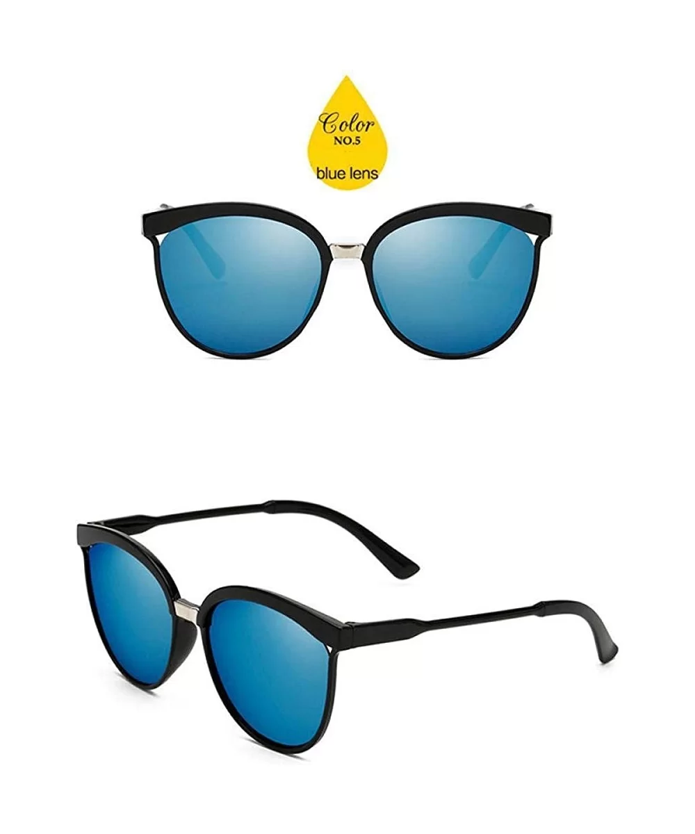 Candies Brand Designer Cat Eye Sunglasses Women Luxury Plastic Sun Blue Lens - Blue Lens - CN18YKUQR7T $11.80 Oversized