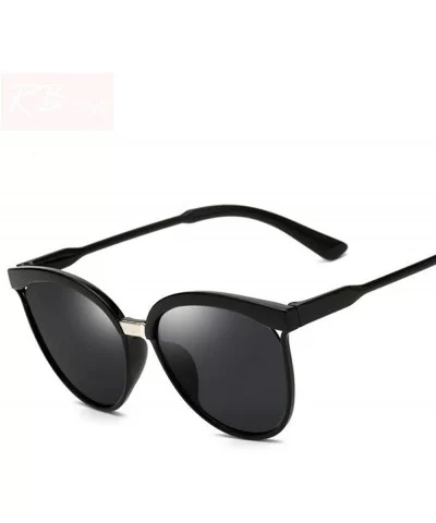 Candies Brand Designer Cat Eye Sunglasses Women Luxury Plastic Sun Blue Lens - Blue Lens - CN18YKUQR7T $11.80 Oversized