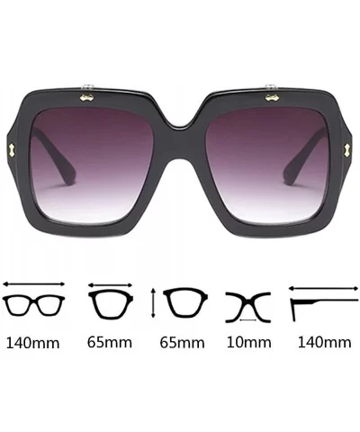 Women Oversized Square Flip Up Sunglasses Vintage Style Shades Eyewear - Color 5 - CG18E5G229S $16.17 Square