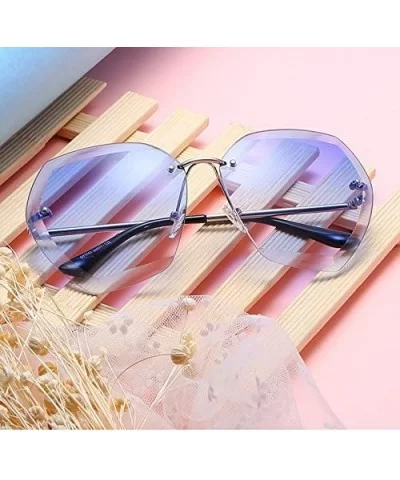 Frameless Goggles for Women Men Retro Sun Glasses UV Protection - Style3 - CO18RND60EW $9.92 Goggle