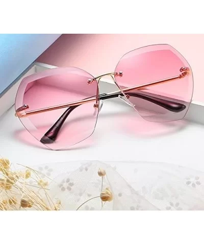 Frameless Goggles for Women Men Retro Sun Glasses UV Protection - Style3 - CO18RND60EW $9.92 Goggle