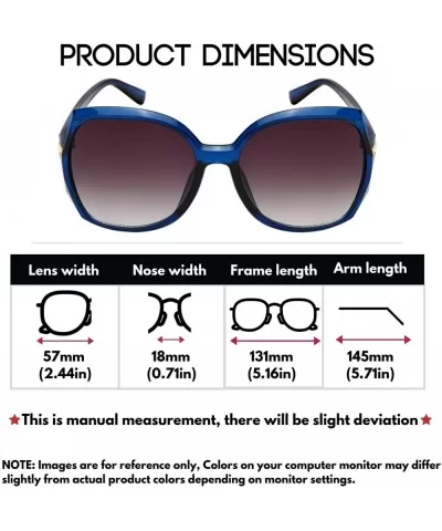 Classic Designer Inspired Fashion Square Shape Sunglasses for Women UV 400 Protection - CY18SK2TS6Y $12.47 Square