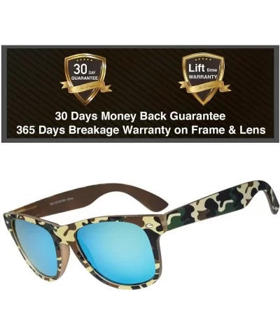 Camo Print Mirror Lens Rubber Sunglasses Camouflage for Men Women - Exquisite Packaging - 25 Army Camo - CL195K93QLD $22.69 R...