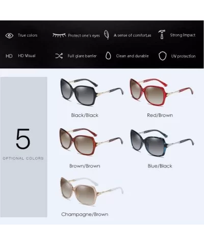 Sunglasses Women's Polarized Sunglasses Classic Large Frame Sunglasses Driving Glasses - E - C518QQG5SXT $57.95 Aviator