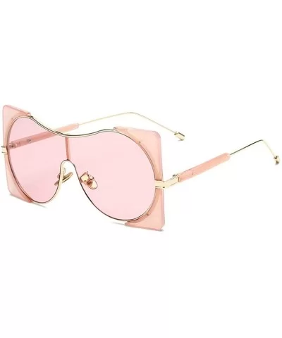 New One Piece Lens Women Oversized Square Sun Glasses 2019 Brand Designer Vintage Shades UV400 - Pink - CO18OA0XTZO $19.50 Sq...