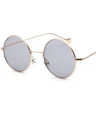Design of Street Photo Glasses with Round Frame Individual Legs - 0017 golden Frame + Silver Grey Lenses C7 - CG18OT22606 $12...