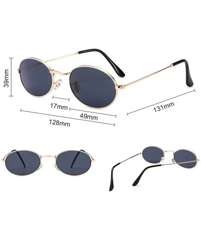 2019 Small Frame Sunglasses Women Retro Oval Mirror Metal Sun Glasses Vintage Er Lunette De Soleil Femme - C7199CNEWEU $26.24...